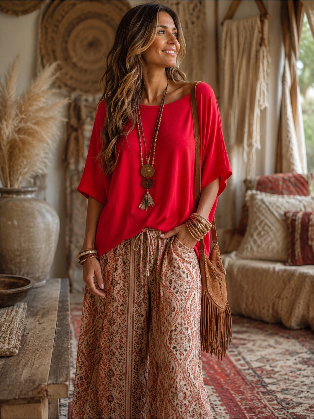 Piko 1988 Red‎ Short-Sleeve Scoop Neck Tee